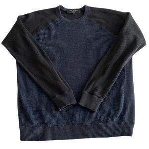 Rag & Bone Cotton & Linen Blend Two Tone Baseball Tee Size Small